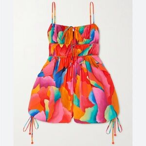 Farm Rio Ombré Chita Red Romper - Medium